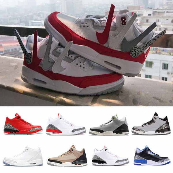 Basketball Shoes Mens 3 3s Sneakers Men Tinker Mocha Charity Game Pure White QUAI 54 Infrared 23 Fly Black III Sports Shoes 7-13