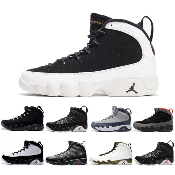 AIR New 9 basketball shoes 9s space jam bred cool grey black white Anthracite blue yellow PE Sports Shoes men sneakers US 8-13