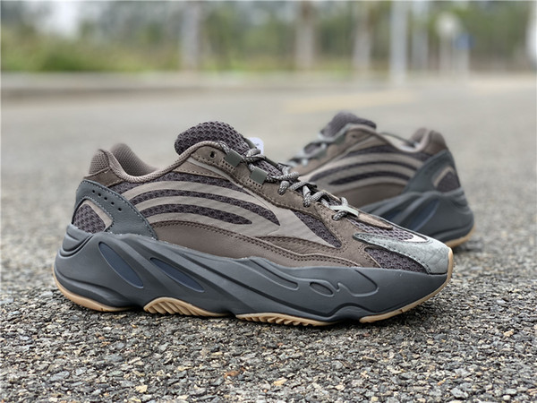 New Release Wave Runner 700 v2 Geode outdoor Running Shoes EG6860 Basf Black Coffee Cocoa Kanye West causal sneakers With Box US5-11.5