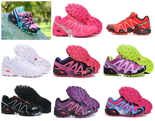 2019 Sa‍lomon Speed cross 3 CS Running shoes Black Silver red Pink blue Women is suing Hiking Womens sports sneakers 36 to 41