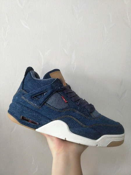 2019 Hottest 4 Denim 4S Blue Jean Men SPORT Shoes Quality Sports Sneakers With box AO2571-401