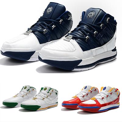 Release Zoom LeBron 3 White Navy Men Basketball Shoes LeBron 3 SuperBron Sports Shoes outdoor Sneakers AO2434-103 With Box US7-12