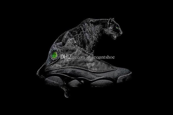 Free Shipping 13 Black Cat Climbing shoes 13s Black Cat Cheap wholesale for sale us 8-13 come with box