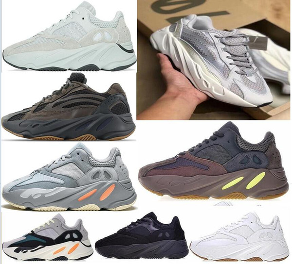 [with box] Best Calabasas 700 Runner Kanye West Sneaker NEW HOT TOP 3 color bottom 700 trainers 3M material UV Light men&womenwomen shoes