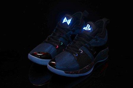 (Light UP) Free Shipping Paul George 2 Playstation Blue Climbing Shoes Mens PG 2 Playstation Shoes Size US 7-13 With Box