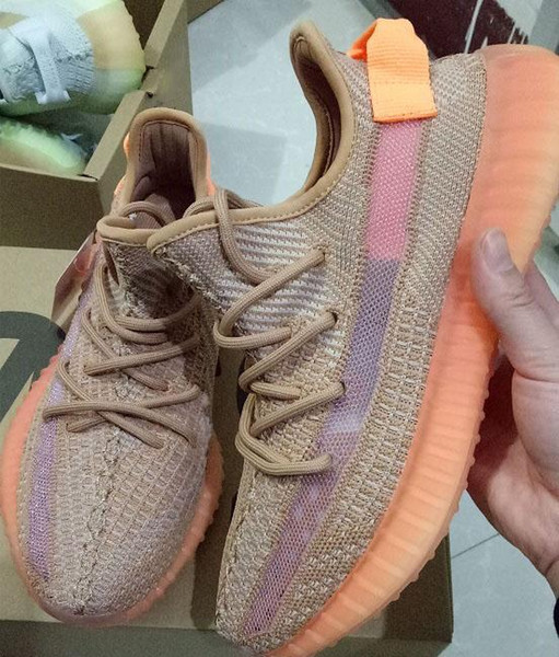 EG7490 HOT SALE New 350 V2 Clay Hyperspace True Form Kanye West Men Women Authentic outdoor sports Shoes size36~48 Free shipping