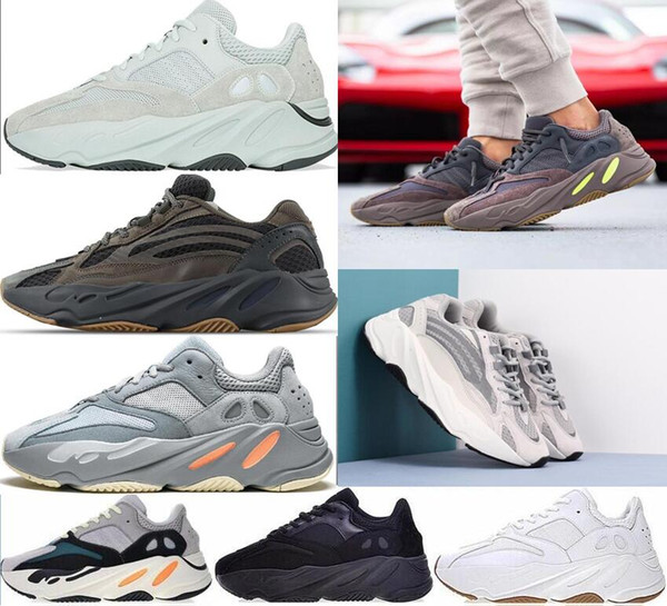 2019 Newest Wave Runner 700 V2 Mens Running Shoes Static Mauve EE9614 Solid Grey B75571 Fashion Sports Women Sports Sneakers Shoes 36-45