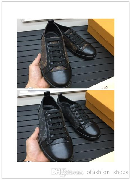 fashion brand shoes luxury bsneakers with classic shoes real leather 2 colors flats leisure couple shoes Size 38-44