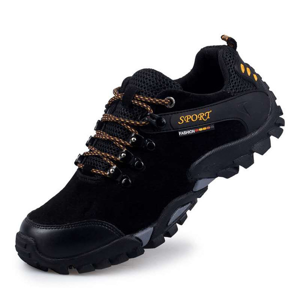 New soft-soled skid-proof men's shoes leather surface breathable wear-resistant mountaineering shoes outdoor odor-proof leisure sports shoes