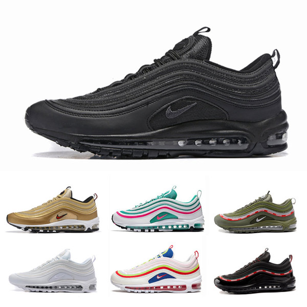 New 97 97s Men Running Shoes Balck Metallic Gold South Beach PRM Yellow Triple White 97s Designer Women Sports Sneakers US 5.5-11