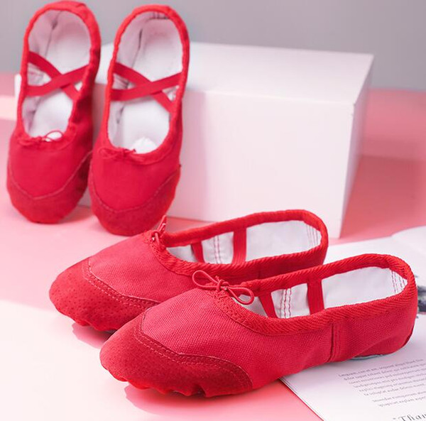 2 pairs of dance shoes adult female national ballet shoes children soft bottom yoga cat claw shoes
