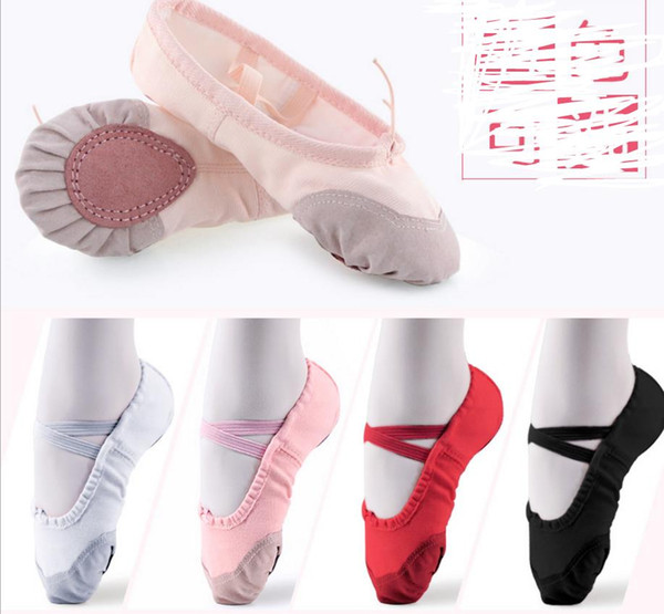 Ballet Dance Dancing Shoes Pointe For Children Kids Girls Women Soft Flats Shoes Comfortable Fitness Breathable Slippers