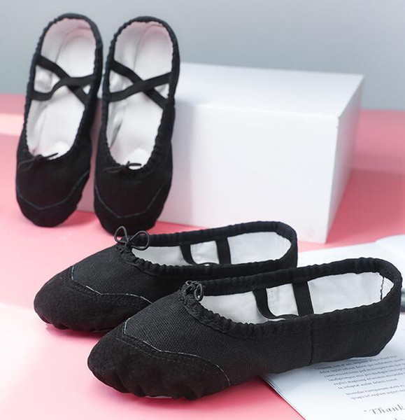 2019 hot 2 pairs of dance shoes adult female national ballet shoes children soft bottom yoga cat claw shoes