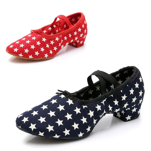 Teacher Jazz Ballet Yoga Dance Shoes Ballroom indoor Adult Women Heel Hight 3.5cm High-quality Standard Shoes Size 2020 New