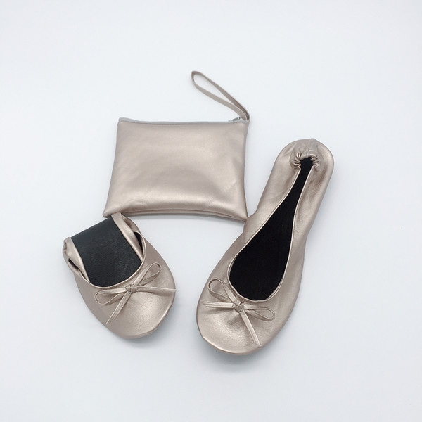 Foldable up dance flat with logo matching bag for sale