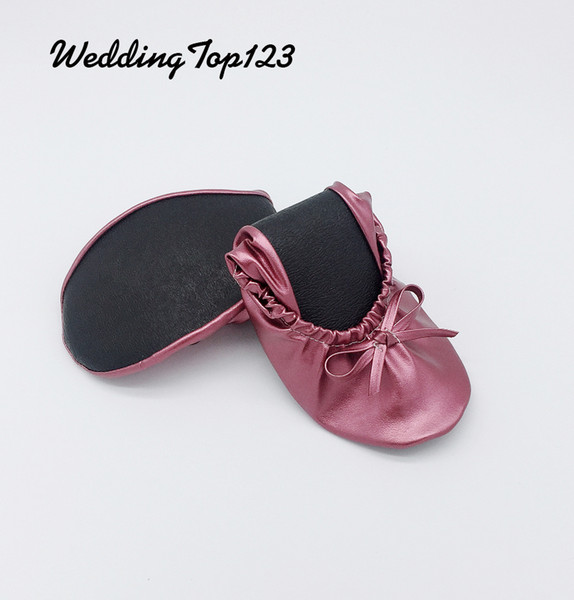 With logo printing girl pu rolling up dance shoes for sale