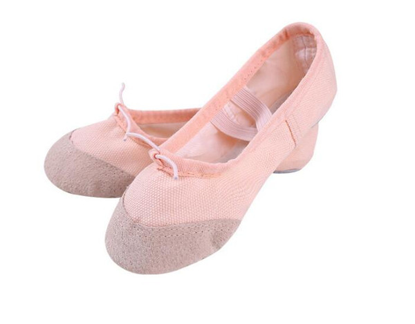 Big Kids Ballet Dancing Shoes Children's Ballet Dancing Shoes Canvas Soft Sole Leather Head Shoes 5 Colors Free Fast Shipping