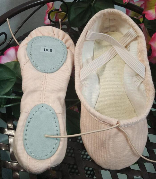 full cotton canvas ballet slippers dance shoes ,Comfort soft two split leather sole for all ages