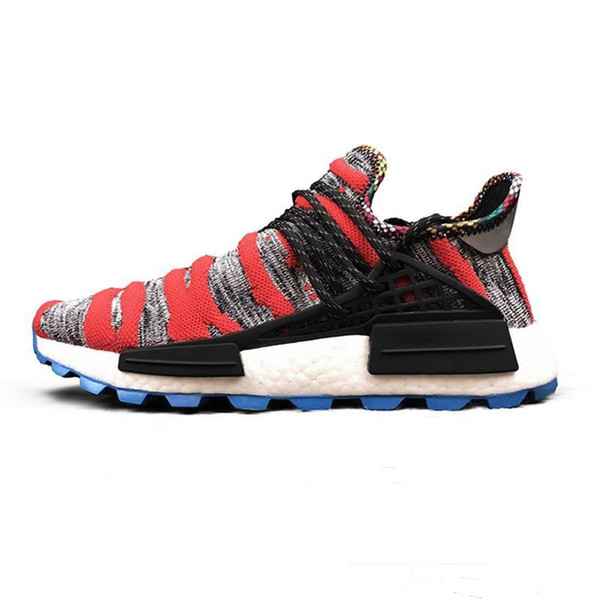 Cheap NMD Human Race Running Shoes Men Women Pharrell Williams HU Runner Yellow Black White Red Green Grey Blue Sport Sneaker Size 36-45