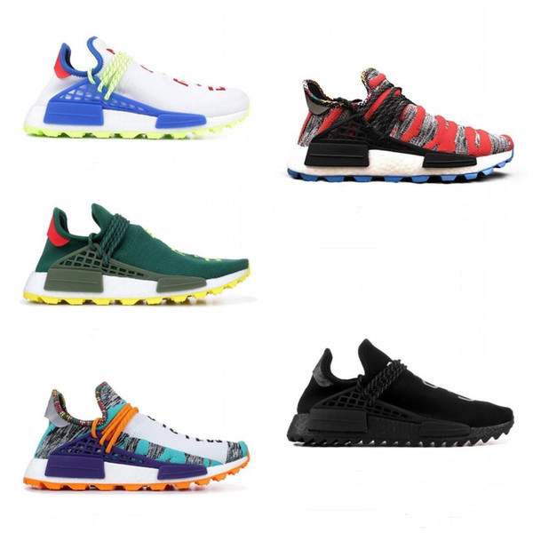 2019 NMD Human Race Pharrell Williams X BBC Yellow Black Nerd Sports Running Shoes designer Men Shoes Women sneakers With