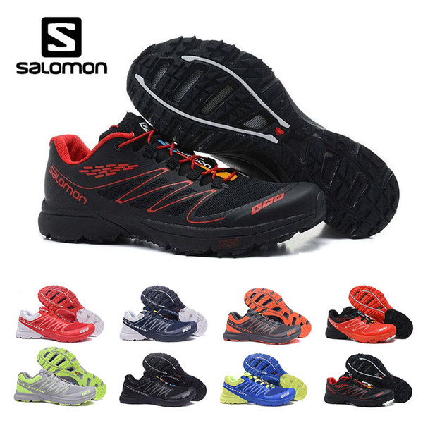 New Men Speed cross CS S-Lab Running shoes Black red blue Outdoor SpeedCross lab Hiking mens sports sneaker Shoes size 40-46