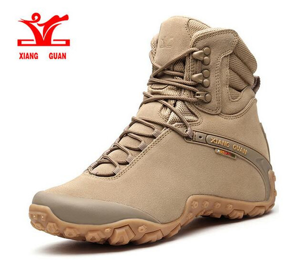 Xiang Guan Sports Tactical Men Boots New Wear-Resistant Camping Sneakers Black Climbing Waterproof Boots Women Hiking Footwear 86991