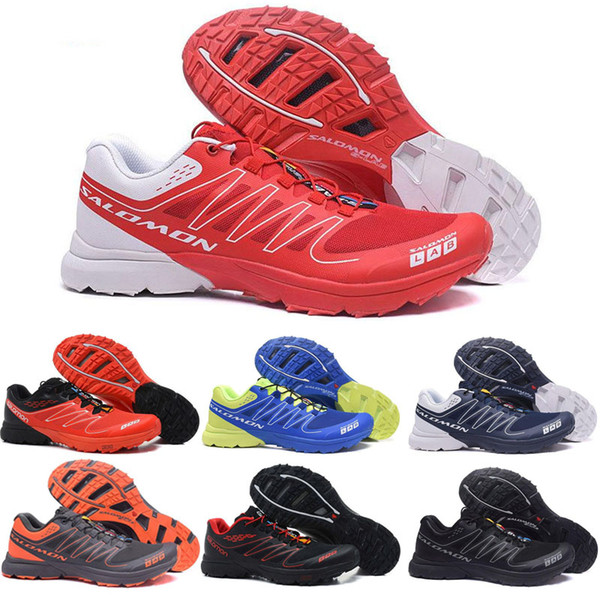 Speed cross S-Lab Triple white red Running Shoes Men Blue Blue Outdoor Sport Zapatillas Speed Crosspeed Lab Jogging Sneaker Hiking Shoes