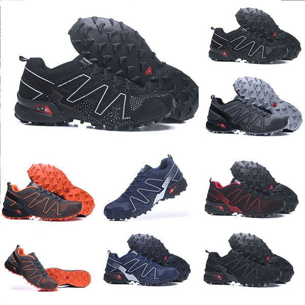 High Quality Men Hiking Shoes Speedcross 3.5 Outdoor Antiskid Breathable Designer Men Sneakers White Gray Red Line Utility Trainers