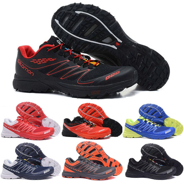 Speed Cross S-Lab Men Running Shoes Triple Black Red Outdoor Hiking Jogging Sneakers Athletic Shoes SpeedCross s-lab sports athletic Shoes