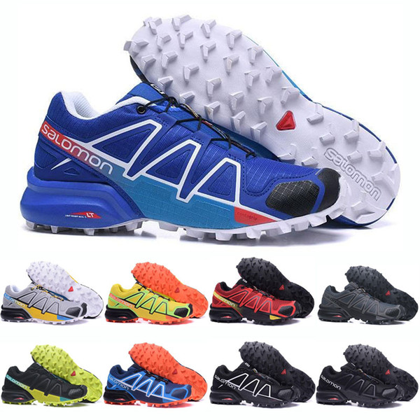 Hot Speed cross 4 IV CS Men Running Shoes Triple black red blue Outdoor Hiking Speedcross V Athletic Sports Sneakers size 40-46