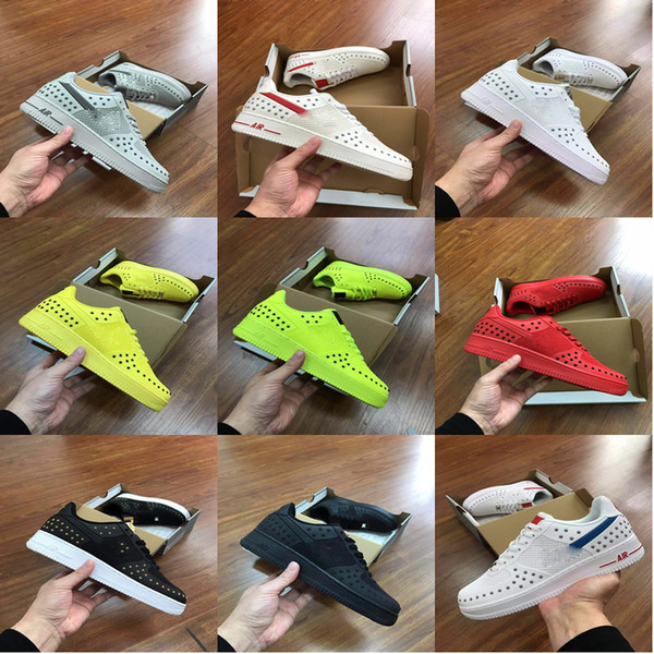 Hot selling New style AF1 men's women's high cut Skateboarding sports shoes Couple black red bottoms heels air skate sneaker size EUR36-47