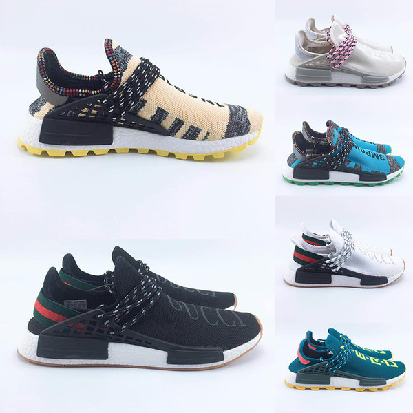 Human Race Hu trail pharrell williams men running shoes Nerd black blue women mens trainers fashion sports runner sneakers