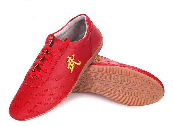 classics Cowhide Rubber -soled shoes Men High Quality Kungfu shoes wushu taiji shoes