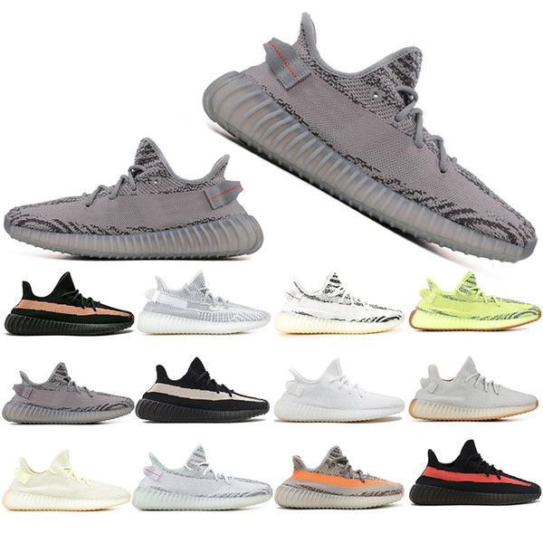 Free Shipping 350 V2 Men Running Shoes Zebra Static Semi Frozen Yellow Beluga Bred Cream Sesame Designer Women Trainers Sport Sneaker 36-45