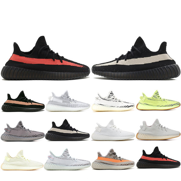 Newest 350 Men Running Shoes V2 Zebra Static Semi Frozen Yellow Beluga Black Bred Cream Sesame Designer Women Trainers Sport Sneakers