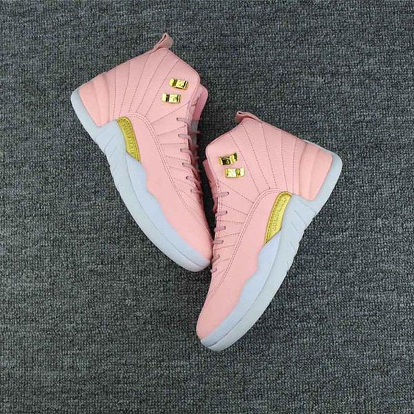 2018 New 12 GS Hyper Youth Pink Lemonade Women Athletic outdoor Shoes 12s Pink Lemonade Sneakers Size US 5.5-8.5