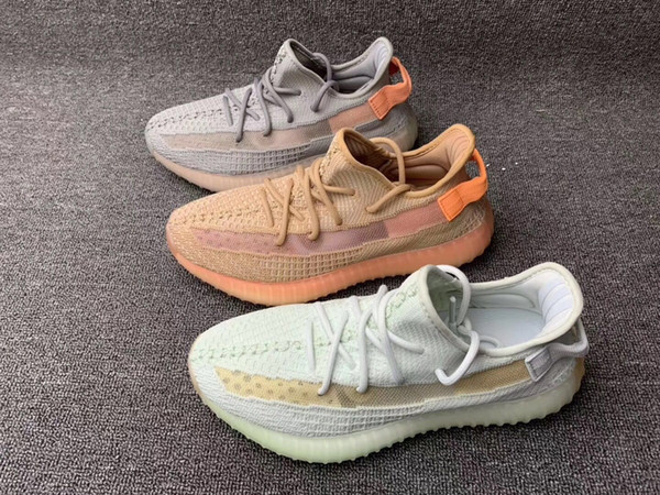 New Release Originals 350 V2 Clay Hyperspace True Form Kanye West Men Women Authentic outdoor sports Running Shoes EG7490 size36~48