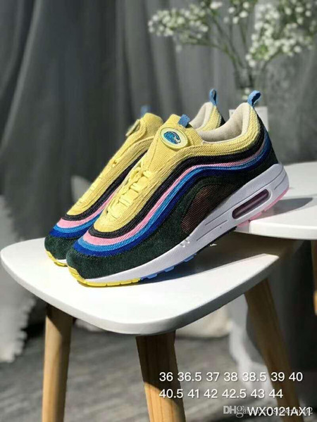 Wholesale New Sean Wotherspoon Men Running Shoes women Fashion yellow white High Quality Sports sneakers trainers Size 36-45