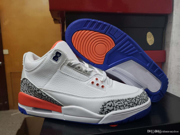 Free Shipping 3 Knicks Rivals Mens 3s Knicks Rivals shoes for sale size us 8-13 come with box