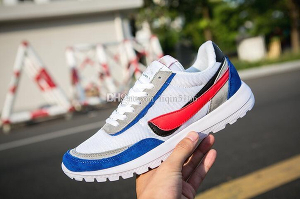 2018 Fashion breathable mesh, tennis shoes, jogging shoes, red, black, blue colorful running shoes quality wearing comfortable leisure shoes