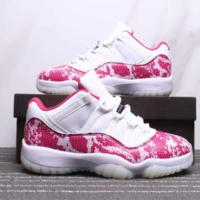 Free shipping11 Low Pink Snakeskin Basketball shoes New 11 Low womens exclusive Pink Snakeskin Sport shoes High Quality Sneakers36-40