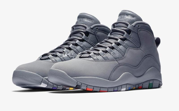 Free Shipping (2018) 10 Cool Grey Mens shoes 10s Cool Grey Cool Grey-White Cheap wholesale for sale us 8-13