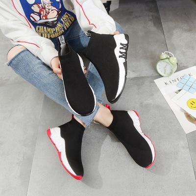 2019 leisure elastic socks shoes new anti-slip designer breathable mesh shoes soft soles sports shoes ladies lightweight fashion running cas