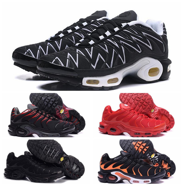 New Design Top Quality TN Mens shOes Breathable Mesh Chaussures Homme Tn REqUin Noir Casual Running ShOes Size 7-12