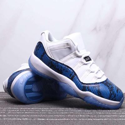 Free shipping11 Low Navy Snakeskin casual Shoes New 11 Low White/Black-Navy Sport shoes High Quality Men Sneakers 7-13