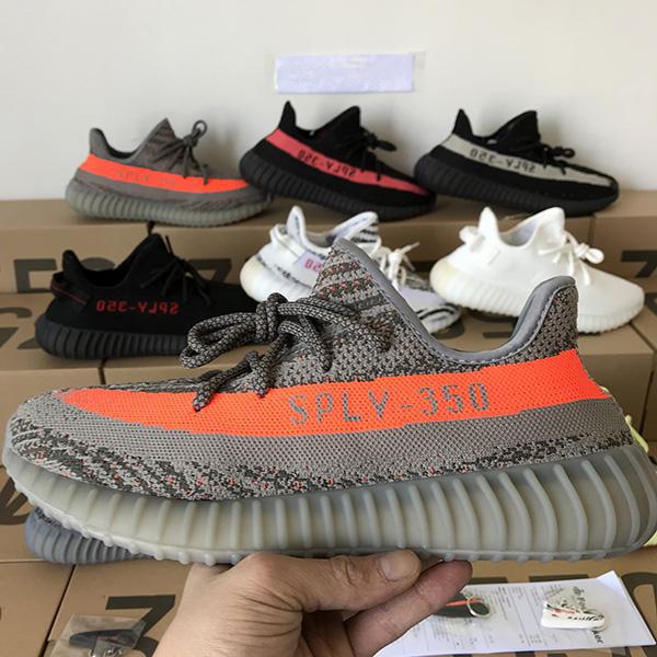 Boost Sply 350V2 Static Yellow Semi Frozen Cream White Zebra Sesame Black Red Beluga 2.0 Women Sneakers Blue Tint V2 Men Running Shoes Box