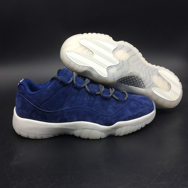 Limited 11 Jeter Low RE2PECT Men Shoes 11S Sail-Binary Blue Suede Athletic Mens Sports Sneakers AV2187-441