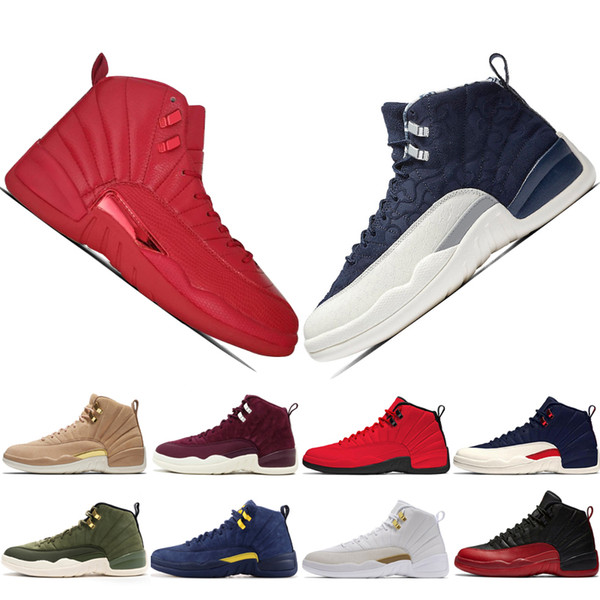 New 12s 12 Gym red Motorcycle Boots mens Basketball shoes International Flight Flu Game UNC Wings Taxi men sports sneakers designer trainers