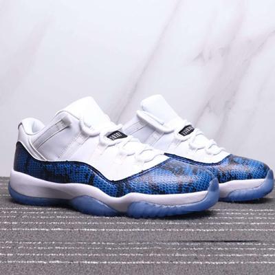 2019 New style 11 Low Navy Snakeskin casual Shoes New 11 Low White/Black-Navy Sport shoes High Quality Men 11S Sneakers 7-13