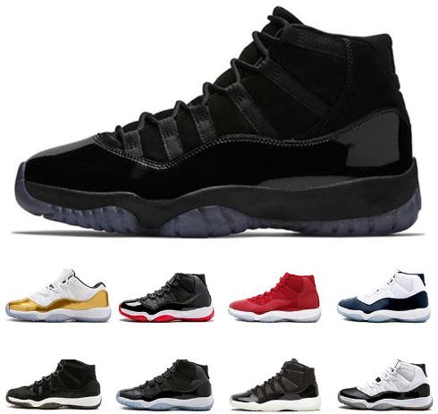 2019 Concord High 45 XI 11s Cap and Gown PRM Heiress Gym Red Platinum Tint Space Jams Men Shoes Motorcycle Boots sports Sneakers